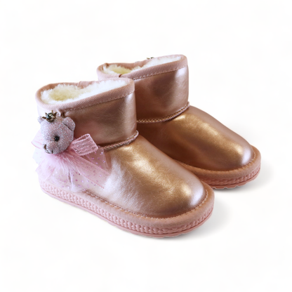 DOE A DEAR - Pink Handcrafted Princess Bear Boot