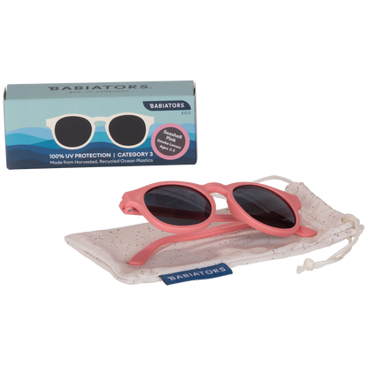 Kids Eco Collection: Keyhole Sunglasses in Seashell Pink