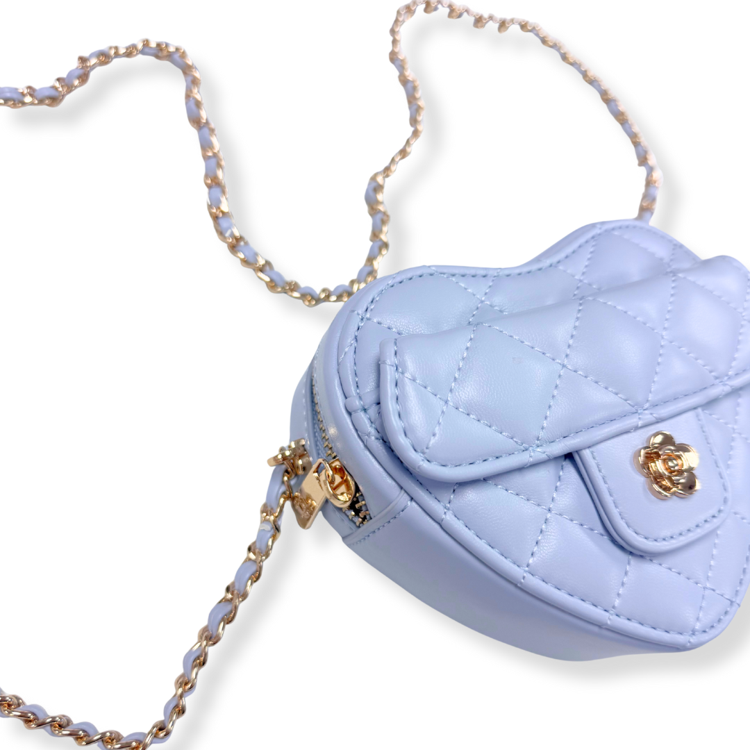DOE A DEAR -  Quilted Leather Heart Purse