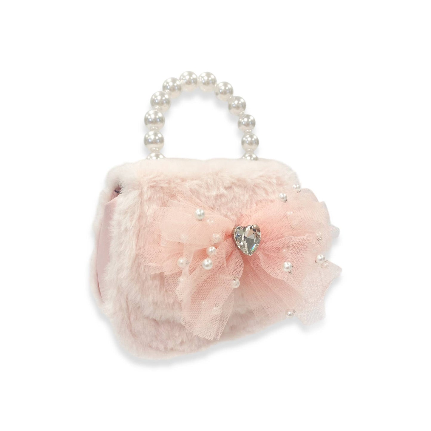 DOE A DEAR -  Mesh Bow Furry Purse