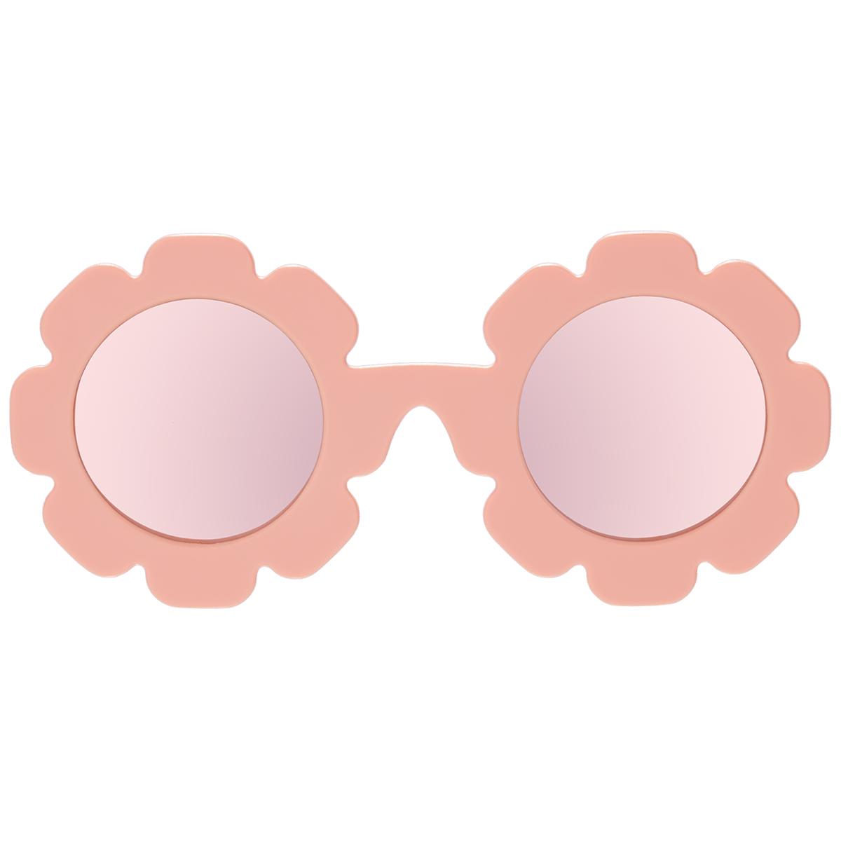 Peachy Keen Polarized Flower Sunglasses with Mirrored Lens