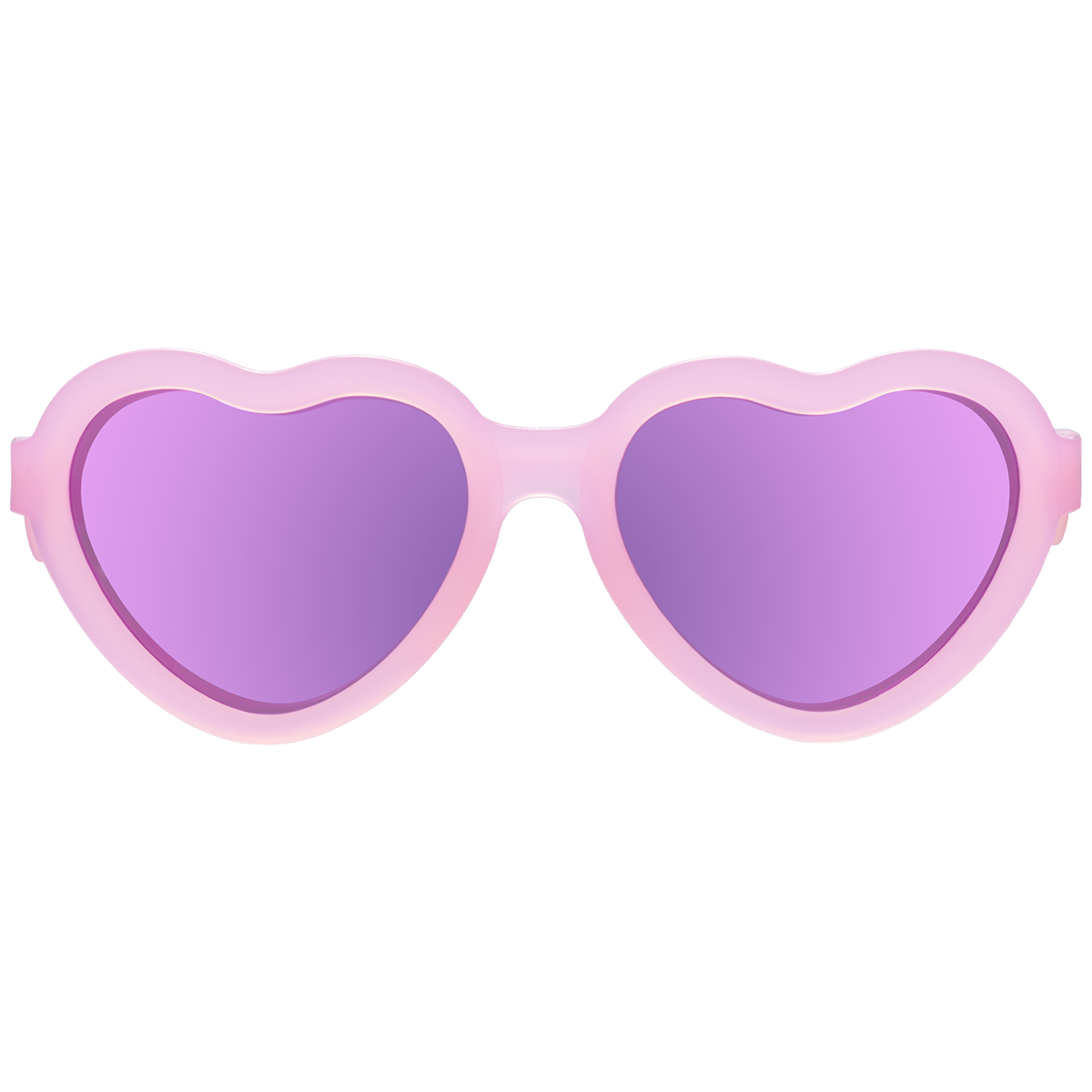 BABIATORS - Frosted Pink Heart | Purple Polarized Mirrored Lenses