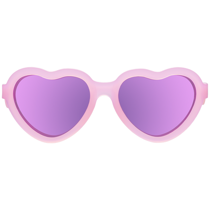 BABIATORS - Frosted Pink Heart | Purple Polarized Mirrored Lenses
