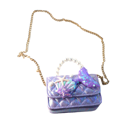 DOE A DEAR -  Mermaid Shiny Quilted Purse