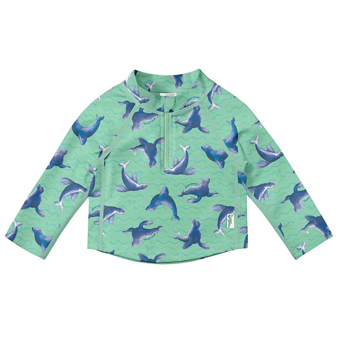 GREEN SPROUTS - Long Sleeve Zip Rashguard Shirt