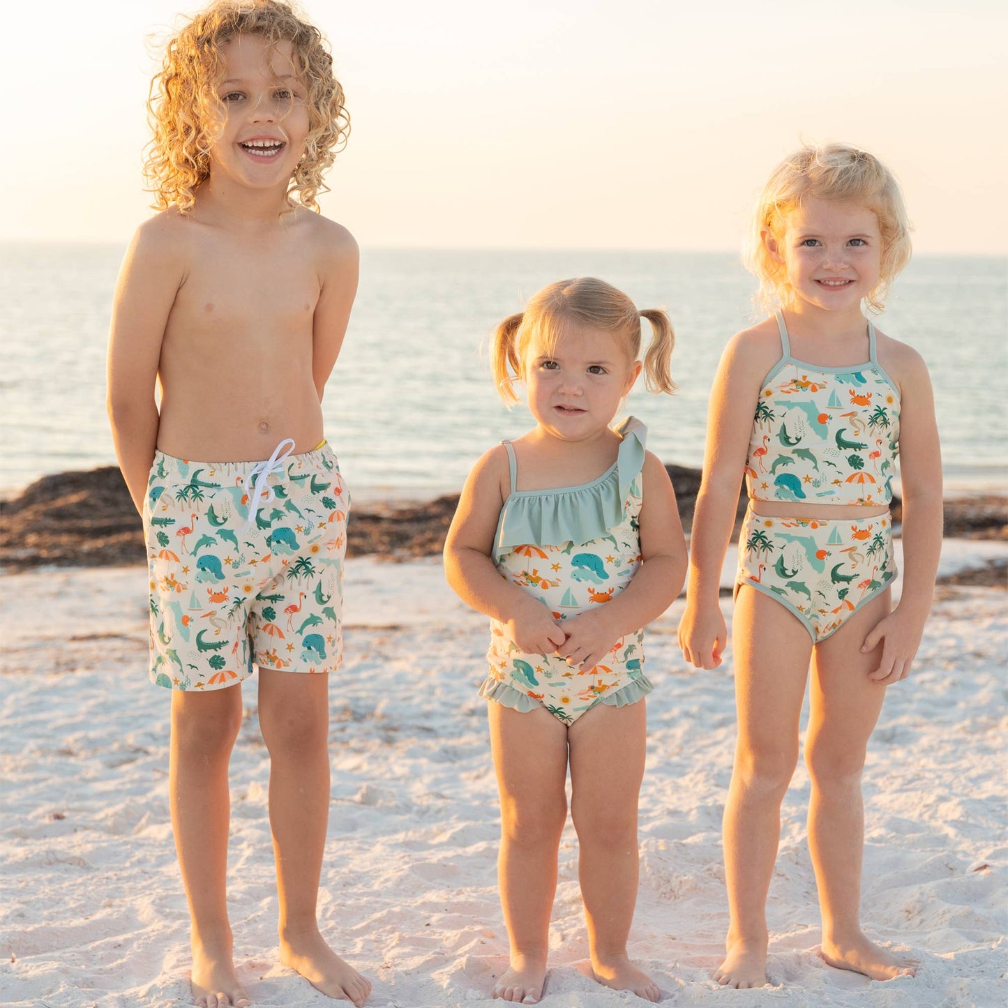 EMERSON & FRIENDS - Explore Florida Boys Swim Trunks