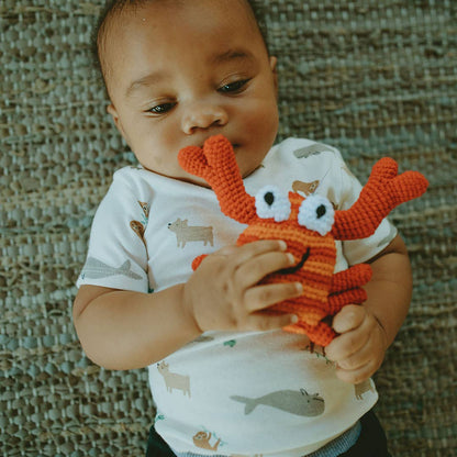 Red Crab Rattle - Ocean-Themed Baby Toy