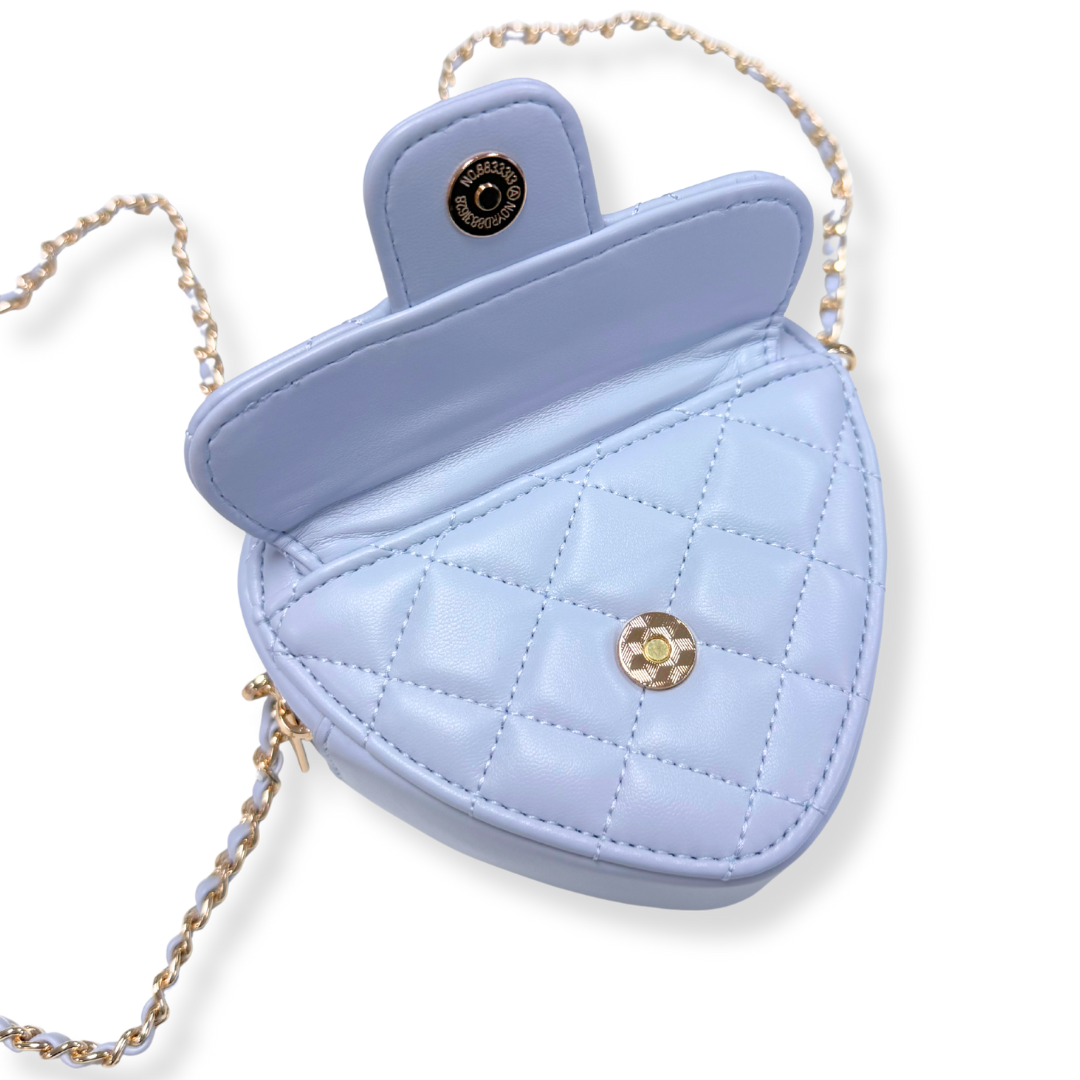 DOE A DEAR -  Quilted Leather Heart Purse
