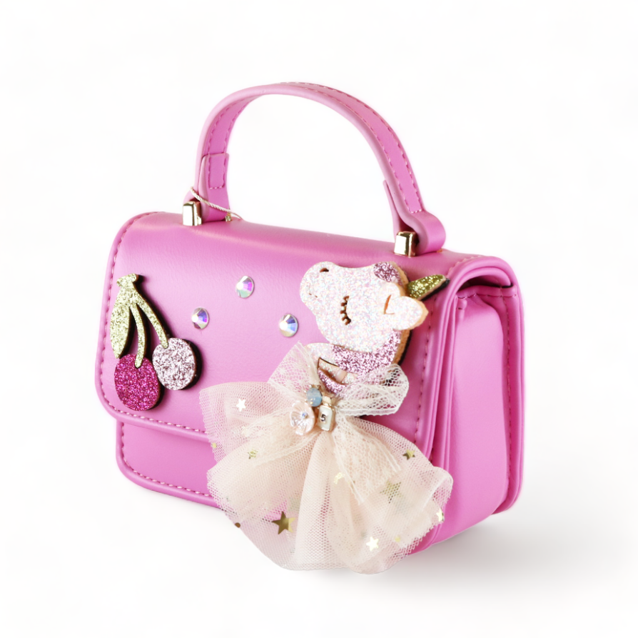 DOE A DEAR - Unicorn & Cherry Applique Purse