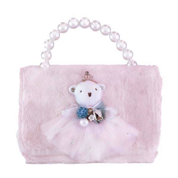 DOE A DEAR - Princess Bear Furry Jumbo Purse