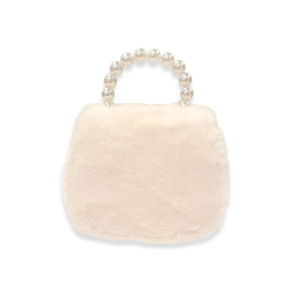 DOE A DEAR -  Mesh Bow Furry Purse