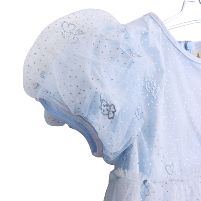 DOE A DEAR -  Floral Embroidery Mesh Dress