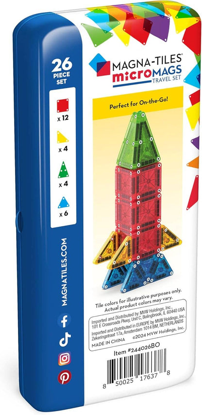 MAGNA-TILES -  MicroMAGS 26-Piece Travel Set