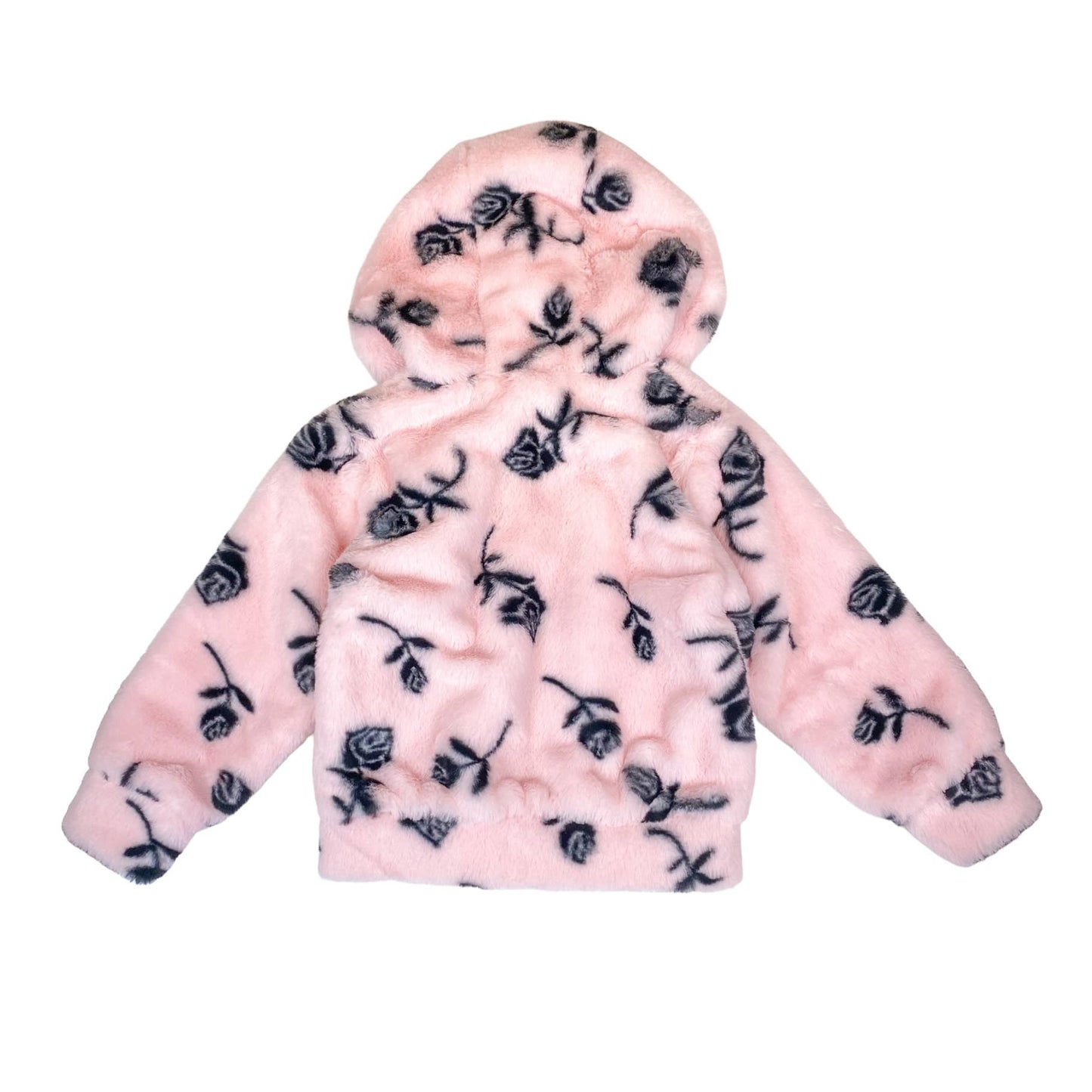 DOE A DEAR - Rose Furry Hooded Jacket