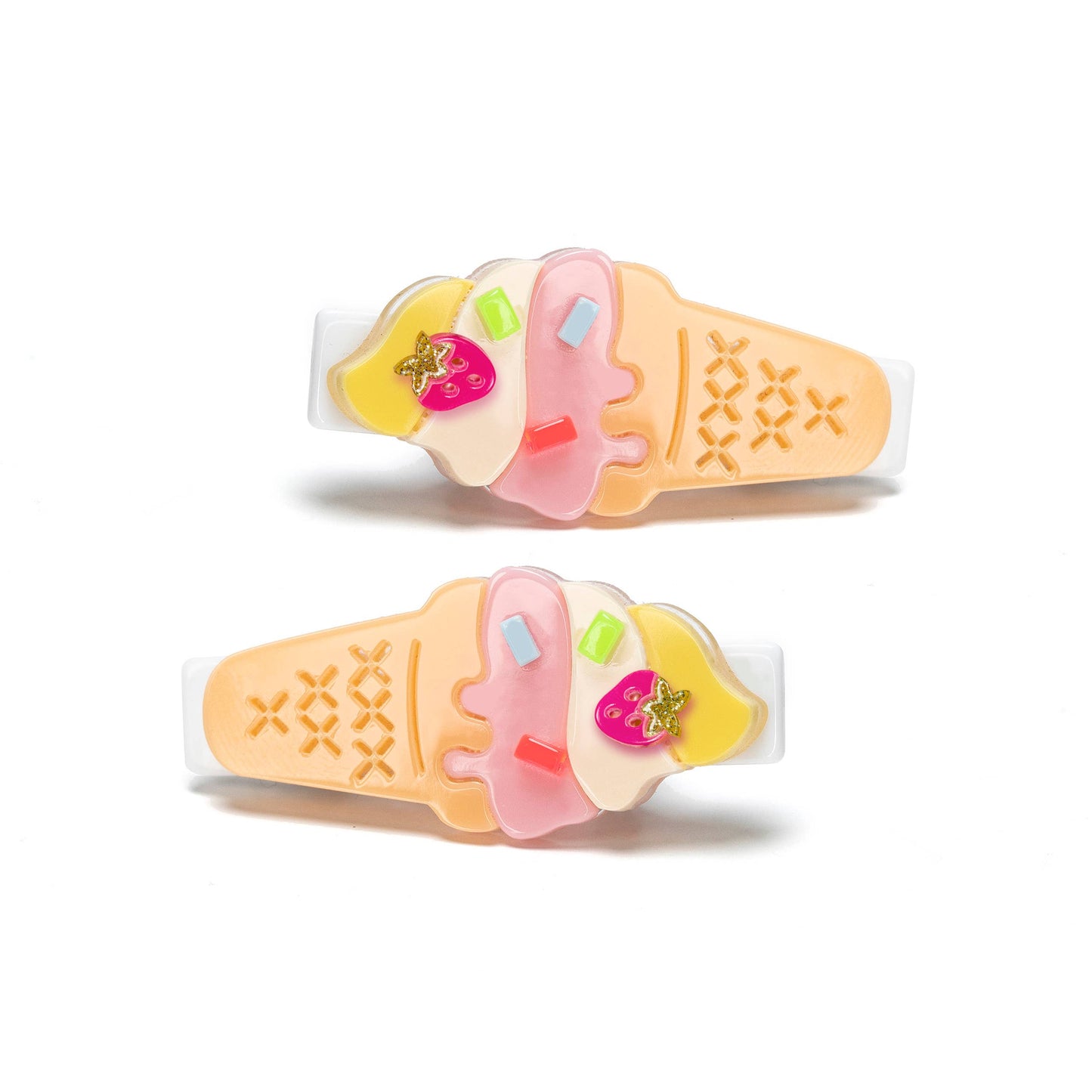 LILIES & ROSES - Melting Ice Cream Pastel Colors Hair Clips