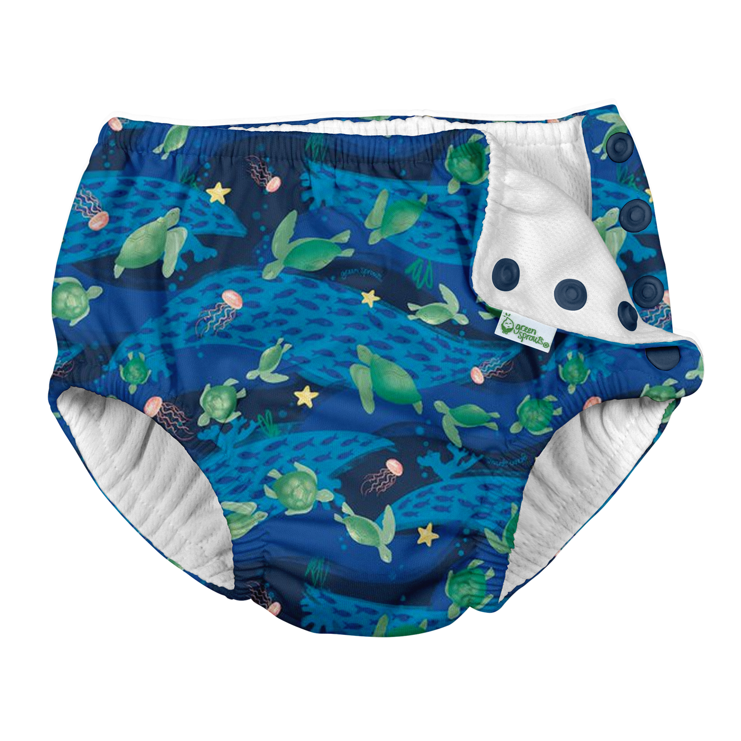 Snap Reusable Absorbent Swimsuit Diaper - Fresh Prints