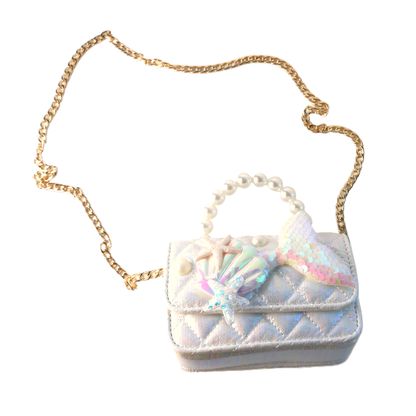 DOE A DEAR -  Mermaid Shiny Quilted Purse