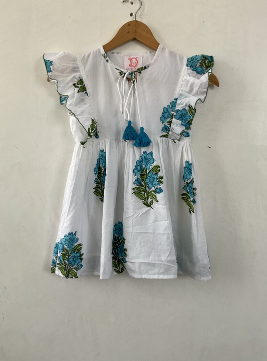 VICTORIA DUNN - Harper Little Girl Dress - Blue Hydrangea