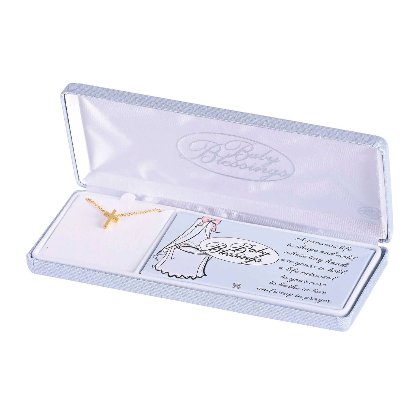 Necklace Baby Blessings Gold Cross - Boy
