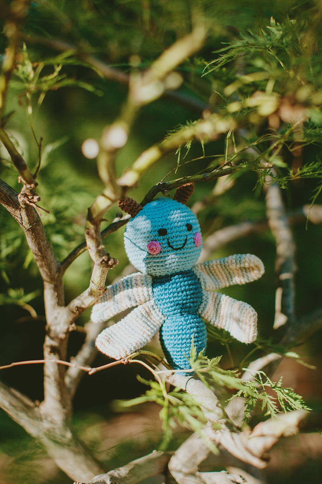 Handcrafted Dragonfly Baby Rattles - Organic Cotton Crochet