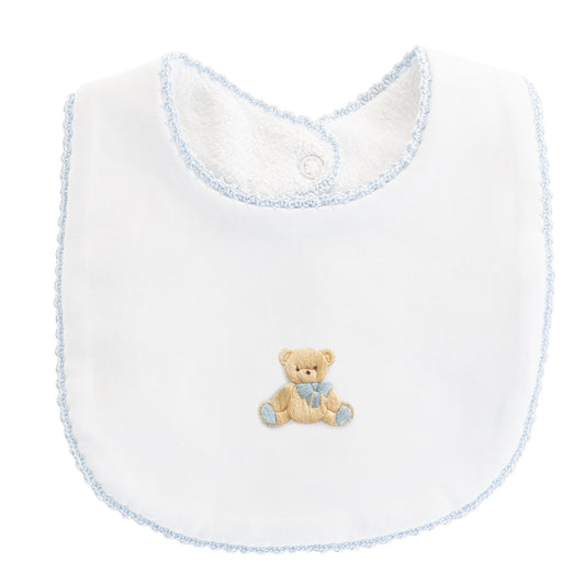 BABY CLUB CHIC - Blue Embroidered Pima Bib - Toys