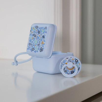 BIBS x LIBERTY Pacifier Box - Chamomile Lawn Baby Blue