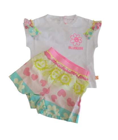 BILLIEBLUSH - Baby Set Of Tshirt w/ Flounces & Matching Shorts