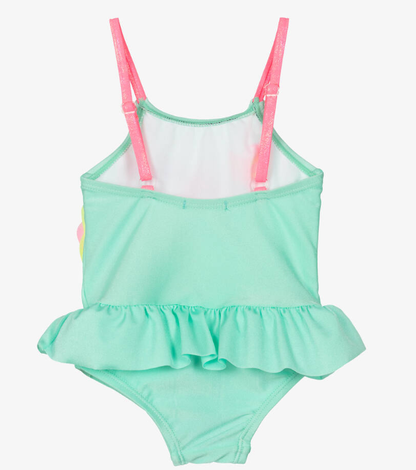 BILLIEBLUSH - Baby Swimsuit W/ 3D Flowers & Flouncy Skirt