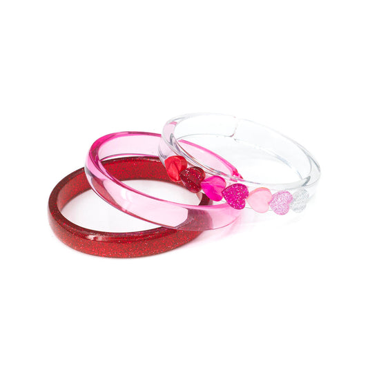 LILIES & ROSES - Hearts Red Shades Bangles