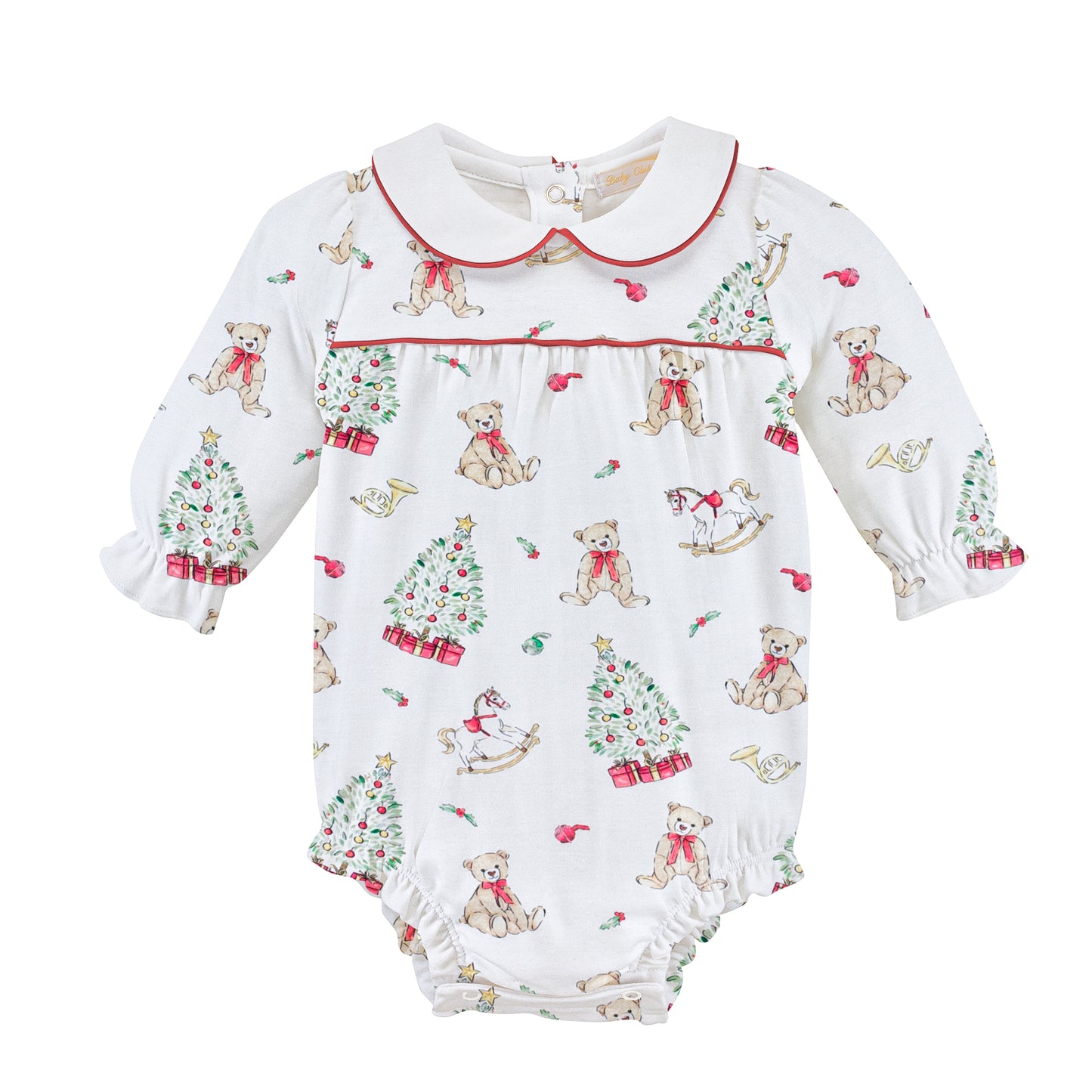 BABY CLUB CHIC - Holiday Time Bubble W/White Round Collar