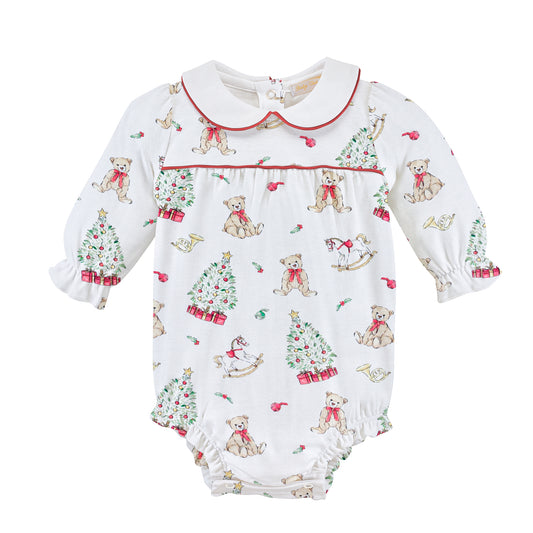 BABY CLUB CHIC - Holiday Time Bubble W/White Round Collar