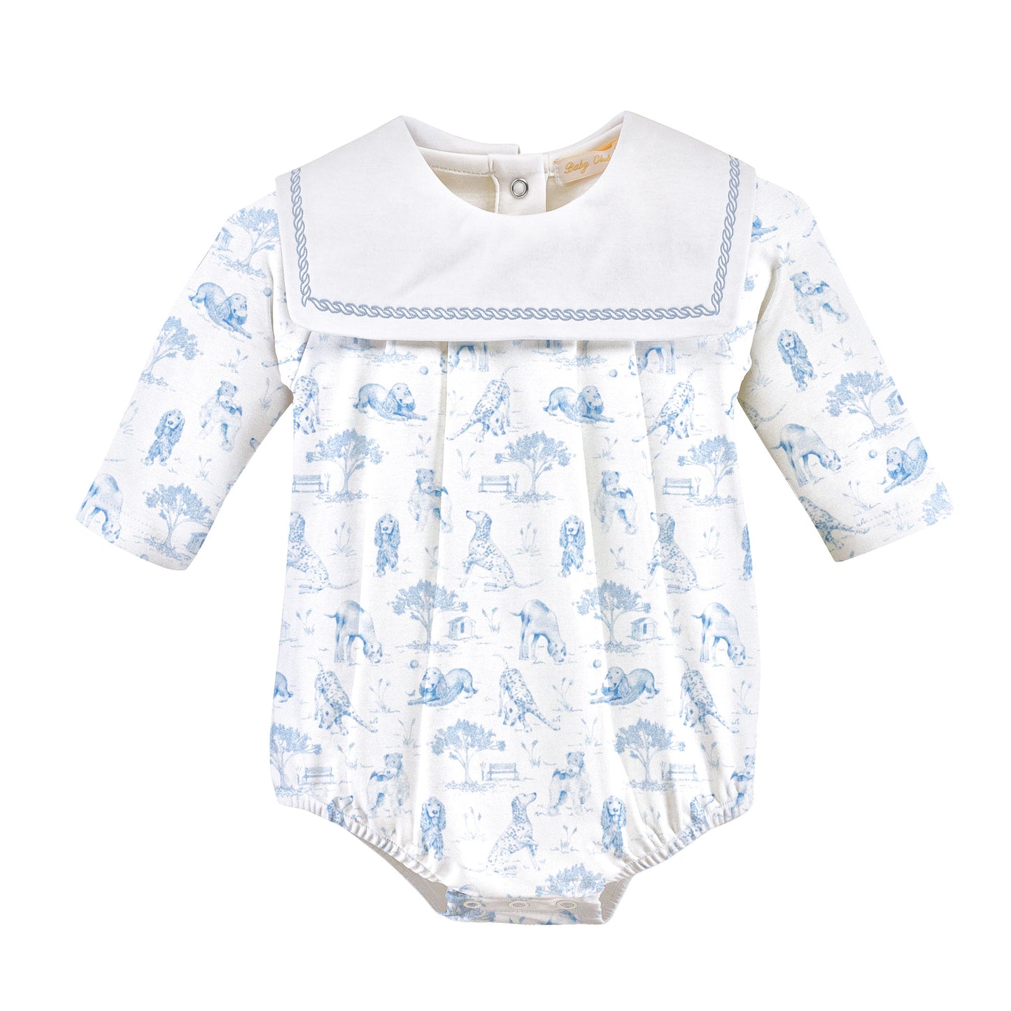 BABY CLUB CHIC - Blue Bubble W/Bib Collar - Barking Bliss