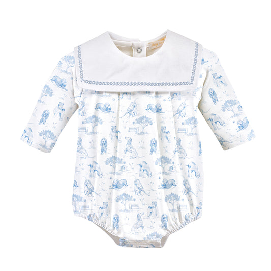 BABY CLUB CHIC - Blue Bubble W/Bib Collar - Barking Bliss