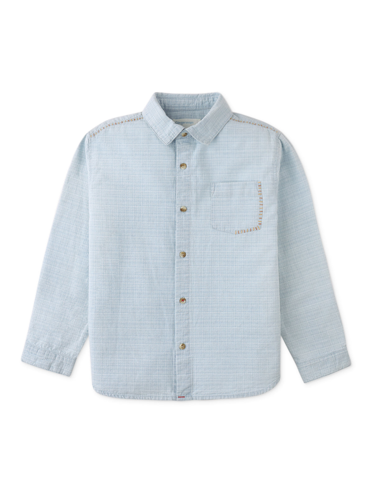 GINGERSNAPS - Julius Washed Denim Shirt With Contrast Thread