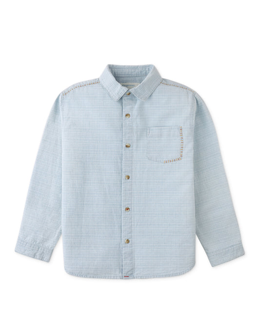 GINGERSNAPS - Julius Washed Denim Shirt With Contrast Thread