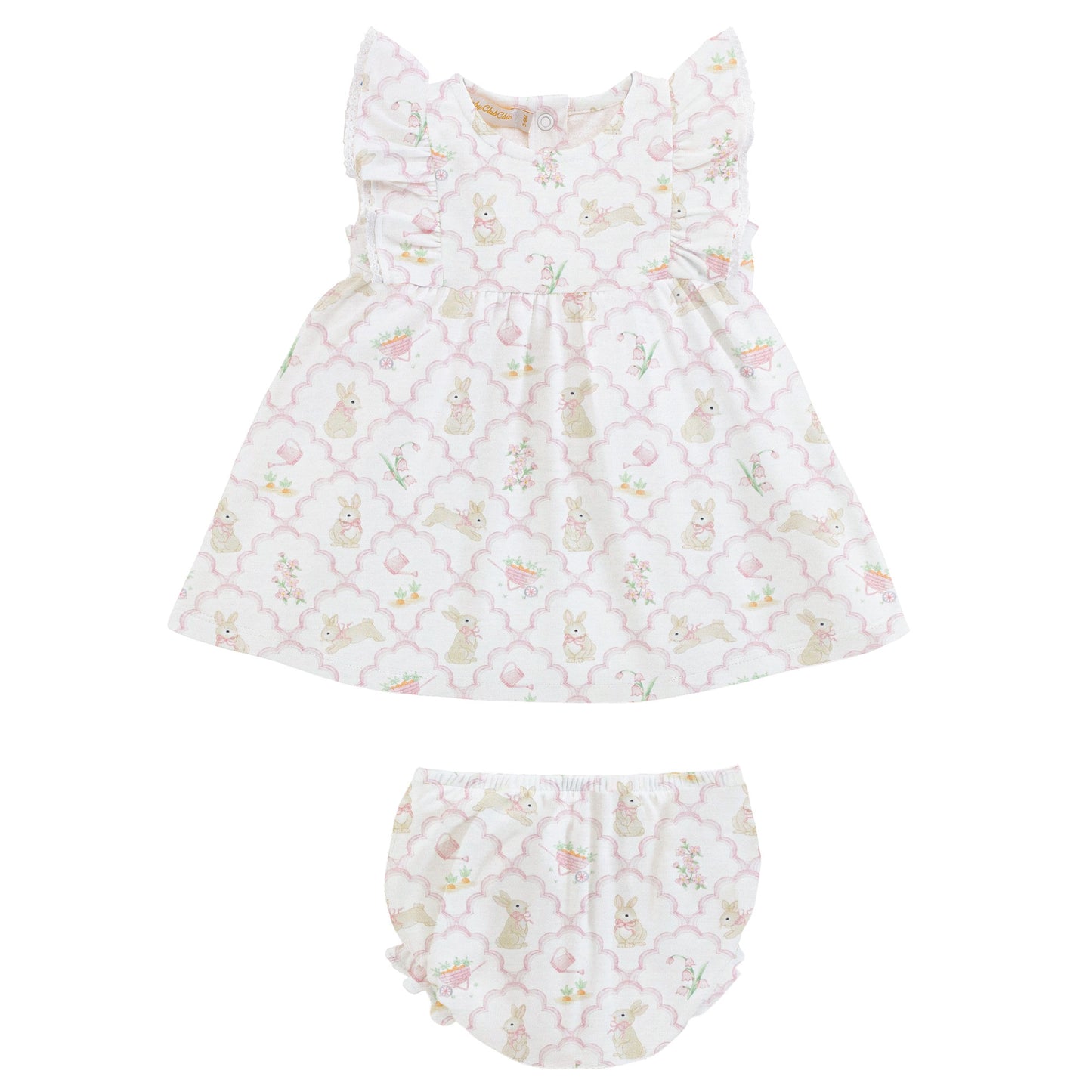 BABY CLUB CHIC - Mosaic of tails dress w/ruffles