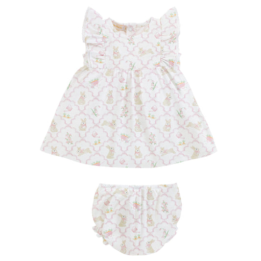 BABY CLUB CHIC - Mosaic of tails dress w/ruffles