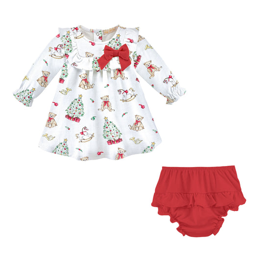 BABY CLUB CHIC - Holiday Time Dress W/Bow