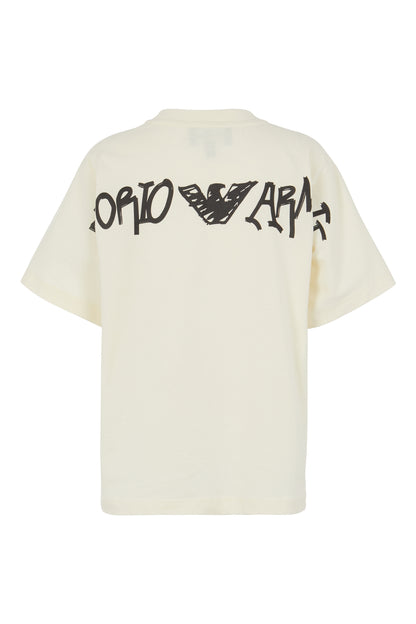 EMPORIO ARMANI - Short Sleeve Graffiti Back Tshirt D1