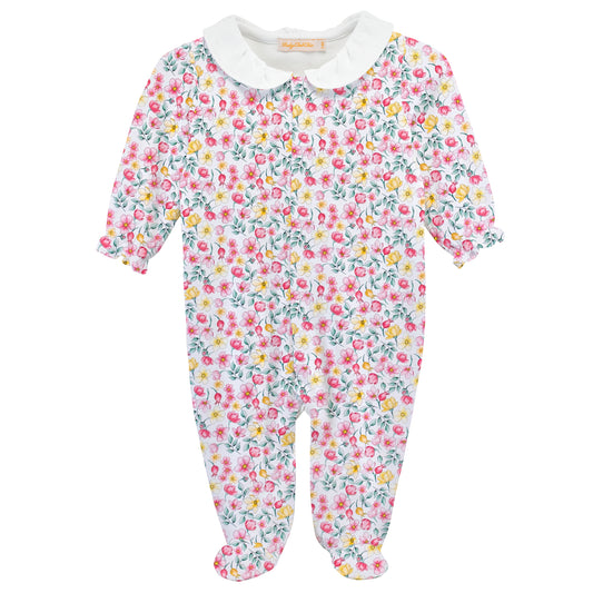 BABY CLUB CHIC - Footie W/Round Collar - Field Flowers