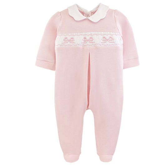 BABY CLUB CHIC - English Smocked Collared Footie