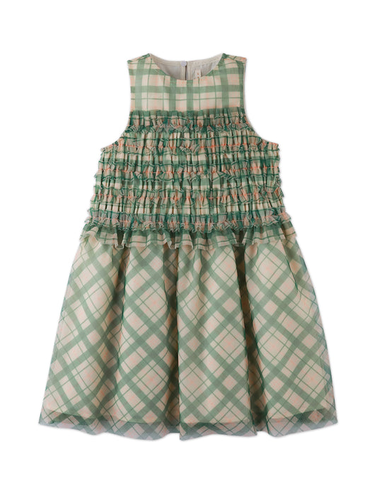 GINGERSNAPS - Martha Dress Verdant With Smocked Bodice