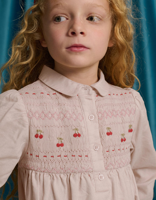 GINGERSNAPS - Dorethea Dress With Cherry Smocked Details