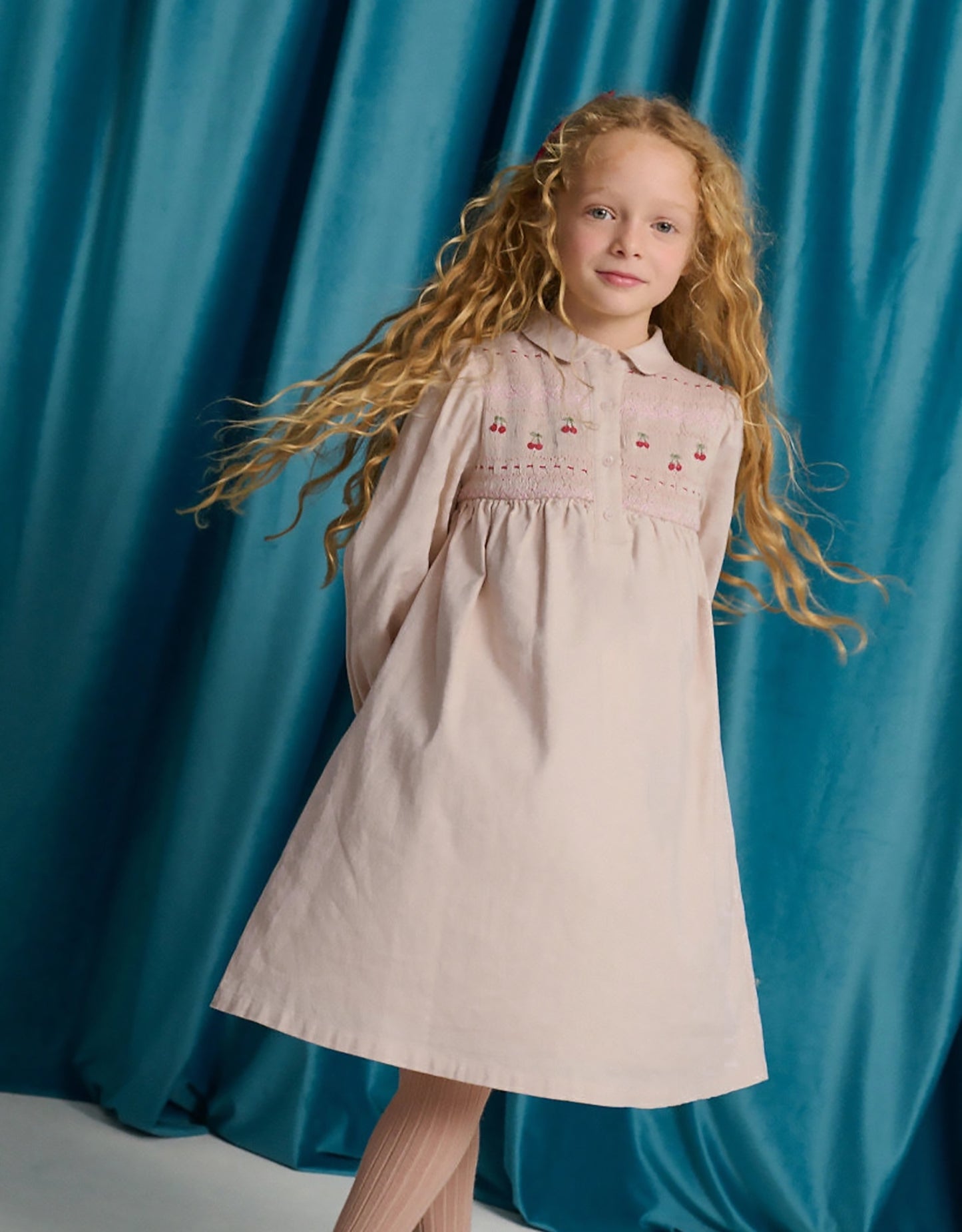 GINGERSNAPS - Dorethea Dress With Cherry Smocked Details
