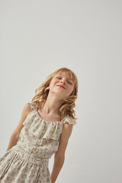 GINGERSNAPS - Ambessa Strappy Ruffled Top & Tiered Skirt Set