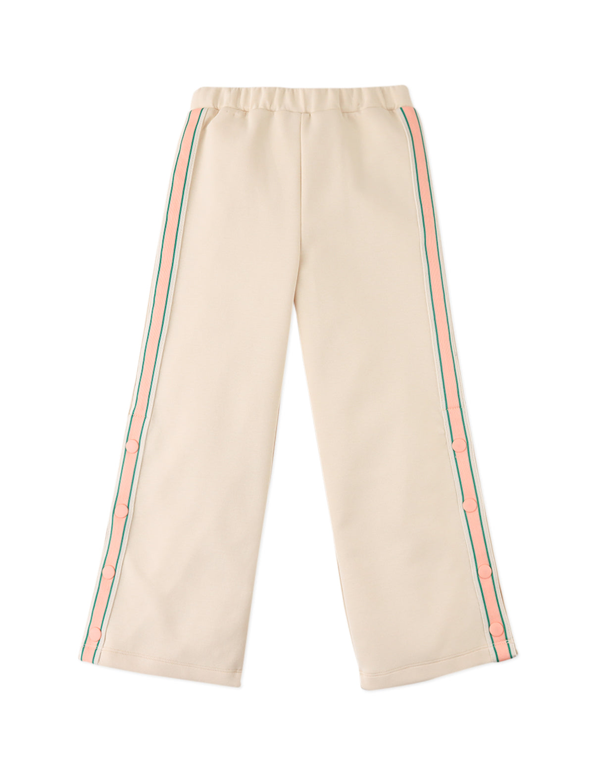 GINGERSNAPS - Mira Popper Pants Khaki With Side Stripes Strap