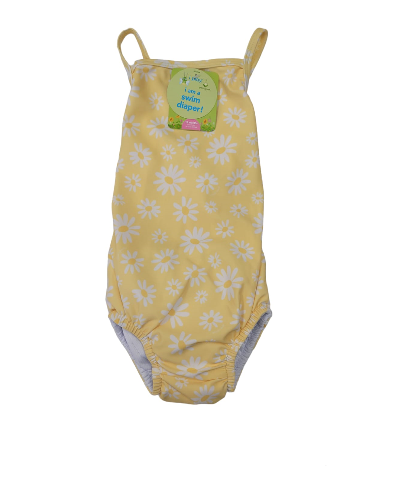 Yellow Girls Swimsuit with Built-in Swim Diaper