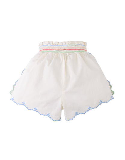 GINGERSNAPS - Jisoo Shorts With Butterfly Embroidery & Scalloped