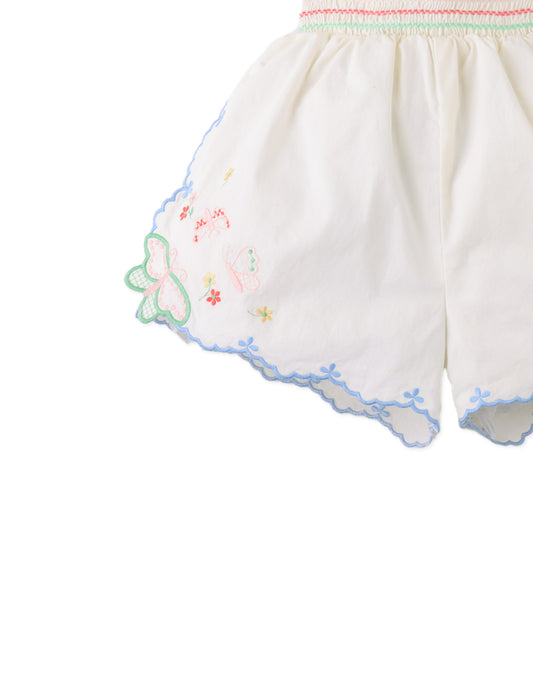 GINGERSNAPS - Jisoo Shorts With Butterfly Embroidery & Scalloped