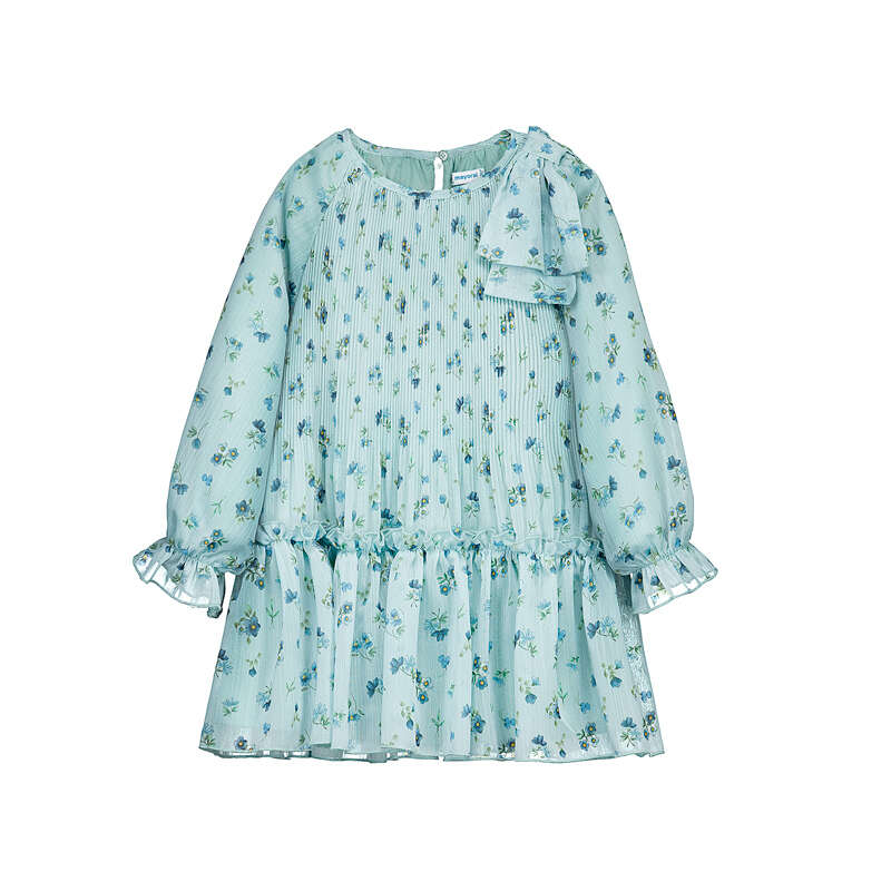 MAYORAL - Pleated printed dress - Anise